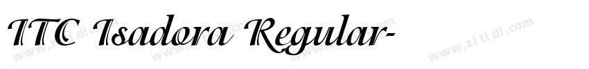 ITC Isadora Regular字体转换